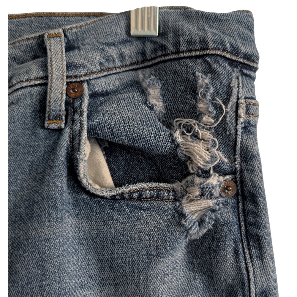 AGOLDE Nico High Rise Slim‎ Rooted Distressed Raw Hem Jeans Women's 32 - Picture 6 of 16